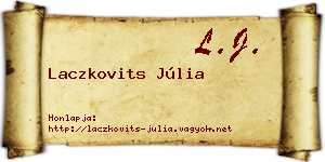Laczkovits Júlia névjegykártya