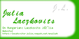 julia laczkovits business card